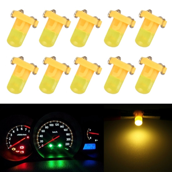 10 PCS 2W T3 Wedge Instrument Panel LED Light Dashboard Gauge Cluster Indicator Lamp Bulb(Amber)