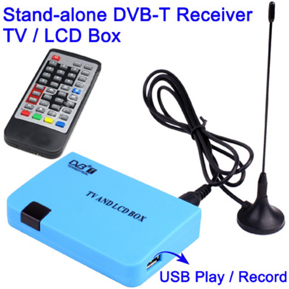 Stand-alone DVB-T Receiver TV / LCD Box(Blue)