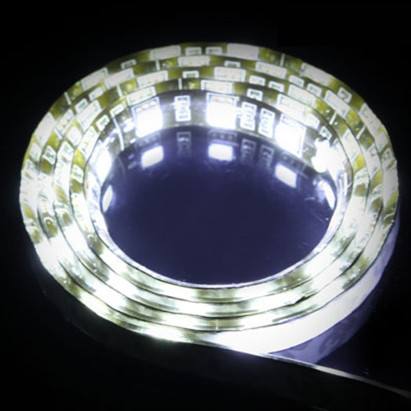 White 60 LED 5050 SMD Waterproof Flexible Car Strip Light, DC 12V, Length: 1m