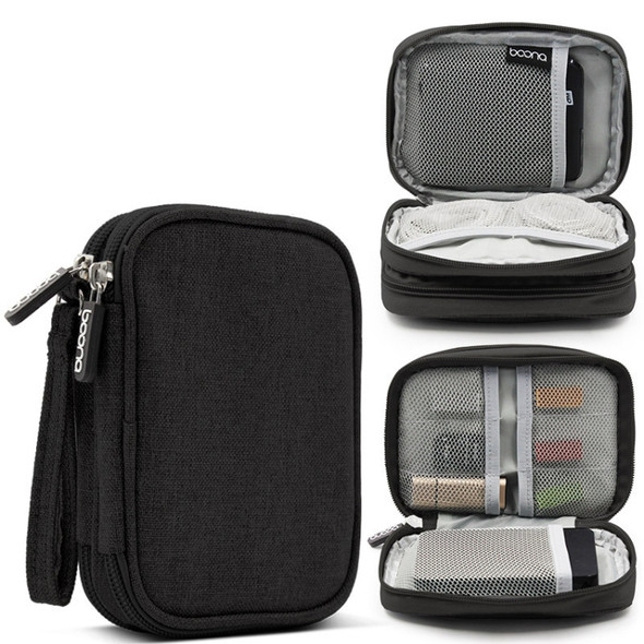 Baona BN-C003 Mobile Hard Disk Protection Cover Portable Storage Hard Disk Bag, Specification: Double-layer (Black)