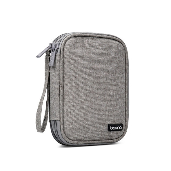 Baona BN-C003 Mobile Hard Disk Protection Cover Portable Storage Hard Disk Bag, Specification: Double-layer (Gray)