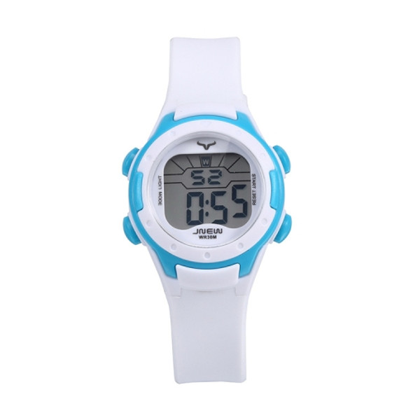 JNEW 9688-4 Children Multi-Function Colorful Backlight Waterproof Sports Electronic Watch(White)