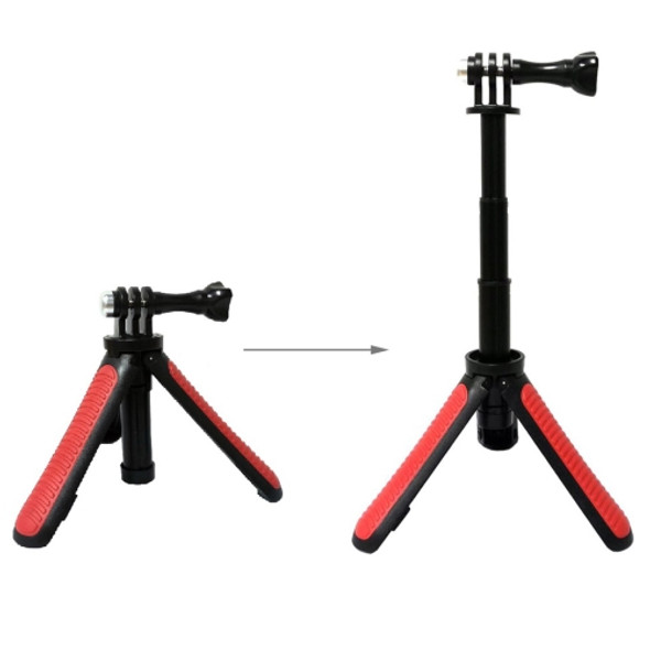 Multi-functional Foldable Tripod Holder Selfie Monopod Stick for GoPro HERO5 Session /5 /4 Session /4 /3+ /3 /2 /1, Xiaoyi Sport Cameras, Length: 12-23cm(Red)