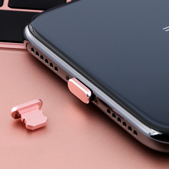 Universal 8 Pin Charging Port Metal Anti-Dust Plug for iPhone with Ejection Pin (Rose Gold)