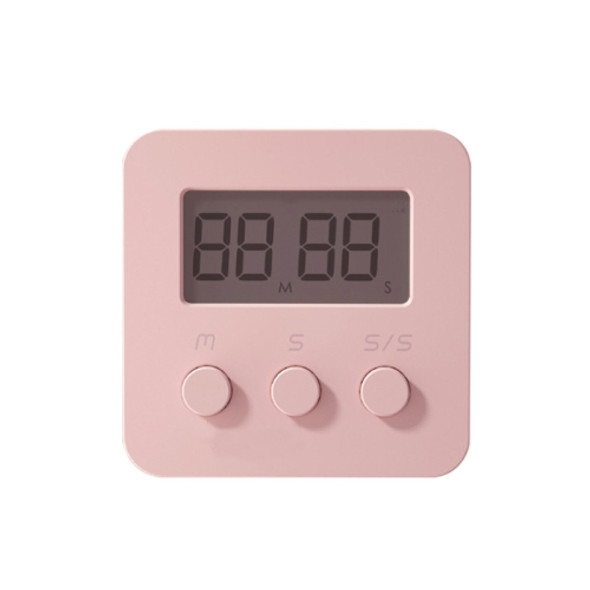 2 PCS Child Study Time Manager Kitchen Warner Mini Electronic Timer(Coral Pink)