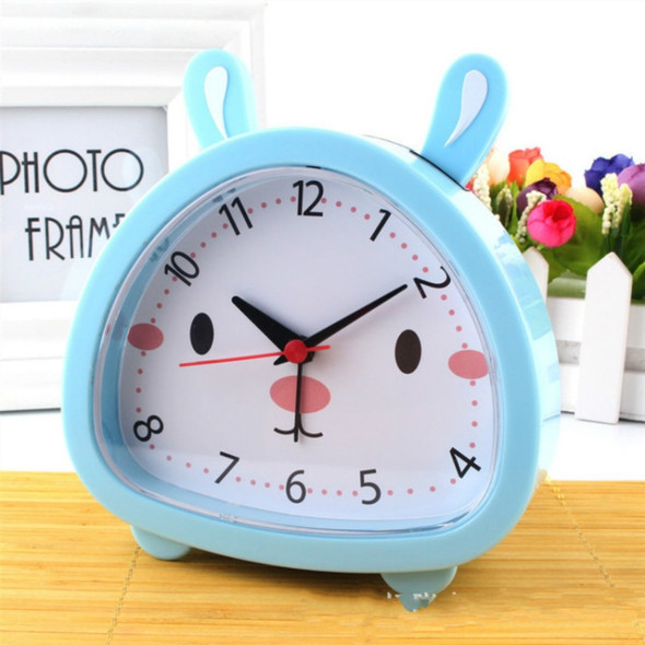 5 PCS Creative Rabbit Shape Student Child Bedside Alarm Clock(Blue)
