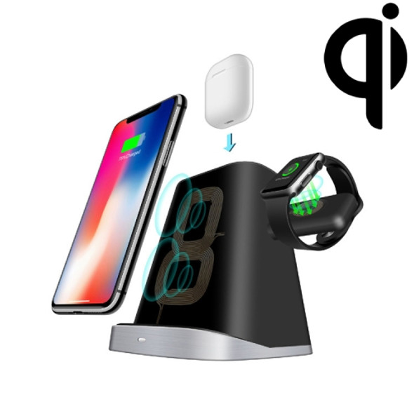 P8X QI Standard 3 in 1 Multifunctional Wireless Charger for Apple 8/X/XR/XS/XS MAX/8 Plus/QI Phone&iWatch&AirPods