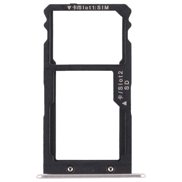 SIM Card Tray + SIM Card Tray / Micro SD Card for Huawei G8 (Silver)