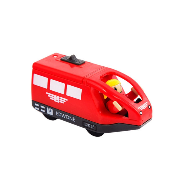 Electric Magnetic Car Traction Connection Thomas Small Locomotive Can Be Equipped with Track Children's Toys(Red)