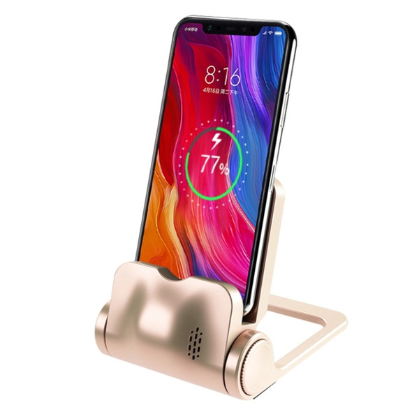 3 in 1 360 Degrees Rotation Phone Charging Desktop Stand Holder, For iPhone, Huawei, Xiaomi, HTC, Sony and Other Smart Phones(Champagne Gold)