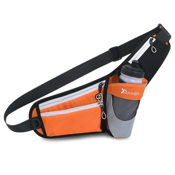 JUNLETU 1083 Sports Running Waist Bag Multi-Function Outdoor Water Pot Pockets Waterproof Fitness Mort Chest Bag(Orange)