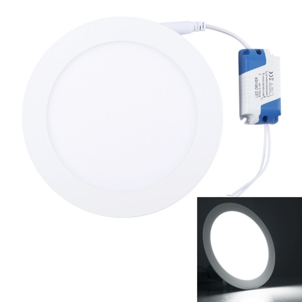 12W 17cm Round Panel Light Lamp with LED Driver, 60 LED SMD 2835, Luminous Flux: 860LM, AC 85-265V, Cutout Size: 15.3cm(White Light)