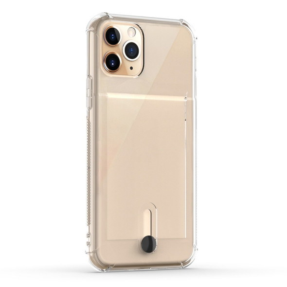 For iPhone 11 Pro Shockproof TPU Protective Case with Card Slot(Transparent)