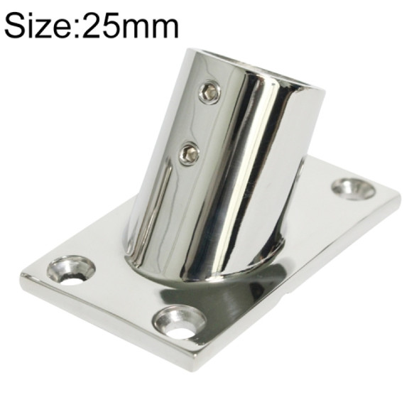Thicken 316 Stainless Steel 60-Degree Square Tube Base Marine Boat Hardwares, Specifications: 25mm