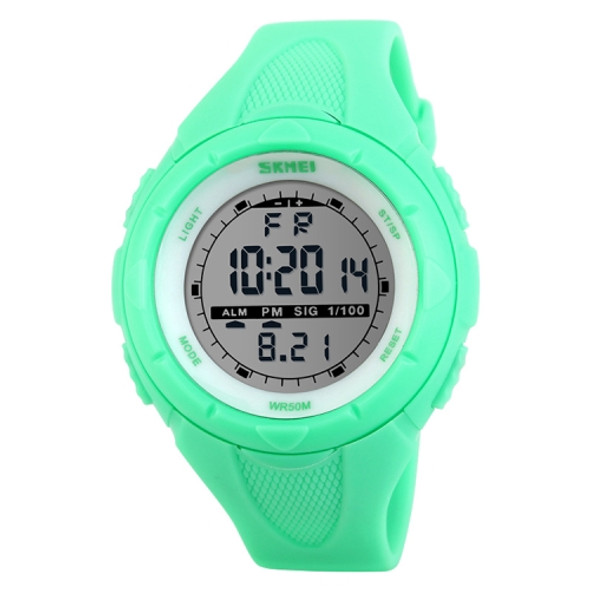SKMEI 1025 Multifunctional Female Outdoor Fashion Waterproof Large Dial Silicone Watchband Wrist Watch(Green)