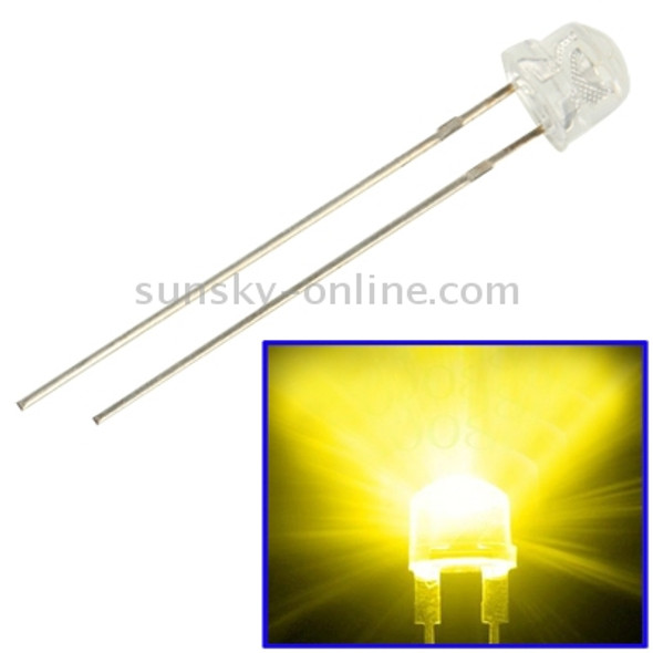 1000pcs 5mm Yellow Light Straw Hat LED Lamp (1000pcs in one packaging, the price is for 1000pcs)(Yellow Light)