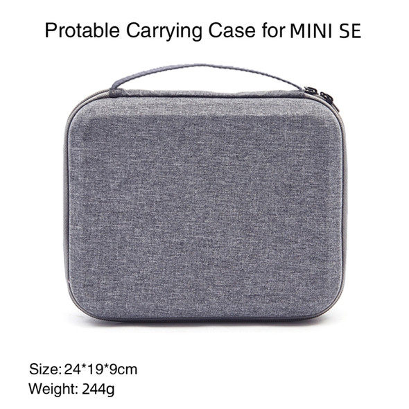 For DJI Mini SE Shockproof Carrying Hard Case Storage Bag, Size: 24 x 19 x 9cm(Grey + Black Liner)