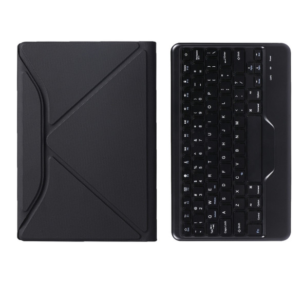 BM10 Diamond Texture Detachable Bluetooth Keyboard Leather Tablet Case with Pen Slot & Triangular Back Support For Lenovo Smart Tab M10 HPD Plus TB-X606F 10.3 inch(Black)