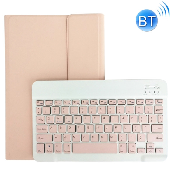 For Lenovo Pad Tab P11 Pro 11.5 inch TB-J706F LX115 Solid Color Detachable Square Keycap Bluetooth Keyboard Leather Tablet Case with Stand(Pink)