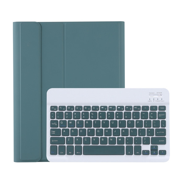 C-11B For iPad Pro 11 inch (2020) Detachable ABS Candy Color Bluetooth Keyboard Tablet Case with Stand & Pen Slot(Dark Green)