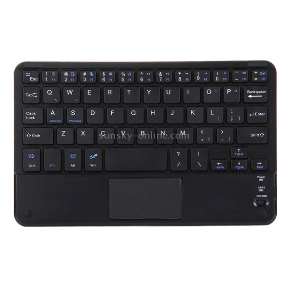 Mini Bluetooth Wireless Keyboard with Touch Panel, Compatible with All Android & Windows 7 inch Tablets with Bluetooth Functions(Black)