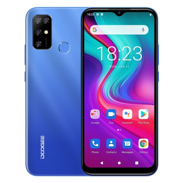 [HK Warehouse] DOOGEE X96, 2GB+32GB, Quad Back Cameras, 5400mAh Battery,  Face ID& Fingerprint Identification, 6.52 inch Android 11 GO SC9863A Octa-Core 28nm up to 1.6GHz, Network: 4G, Dual SIM (Blue)