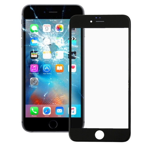 Front Screen Outer Glass Lens with Front LCD Screen Bezel Frame for iPhone 6s Plus(Black)