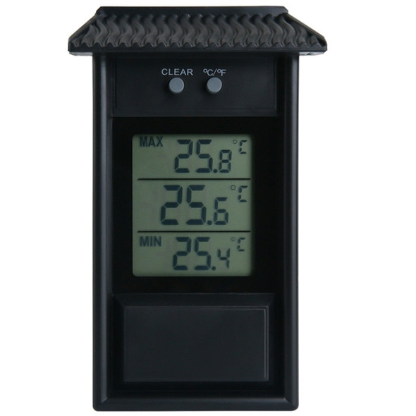 Eaves Shape Outdoor Garden Refrigerator Waterproof Thermometer(Black)