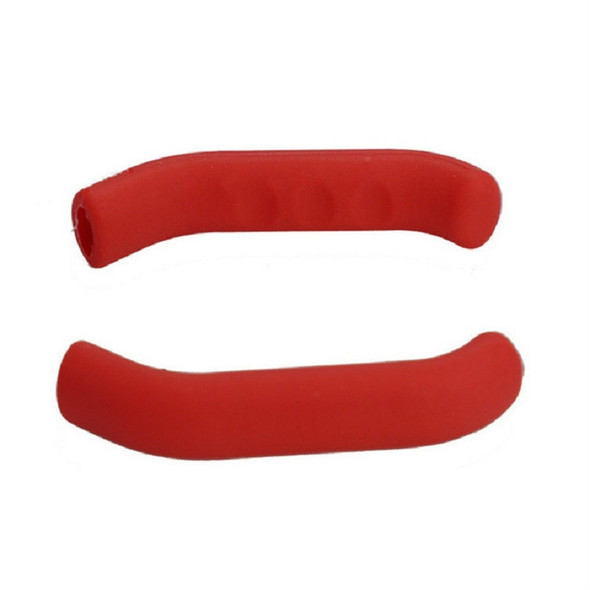 1 Pairs Bicycles Scooters Brake Protective Case Foot Support Cover Silicone Cover(Red)