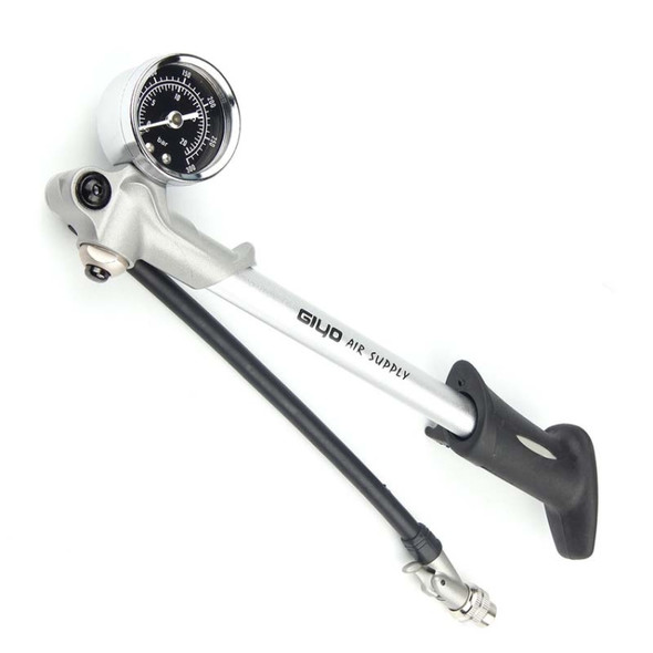GIYO Bicycle Pump Mountain Shock Absorber Front Fork High Pressure Portable Pump( Silver)
