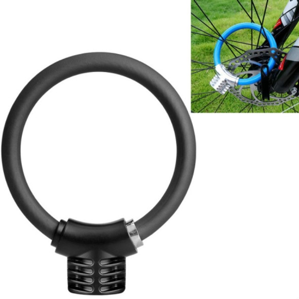 Bicycle Ring Lock Anti-Theft Lock Bicycle Portable Mini Safety Lock Racket Lock Bold Cable Lock, Colour: Matte Black