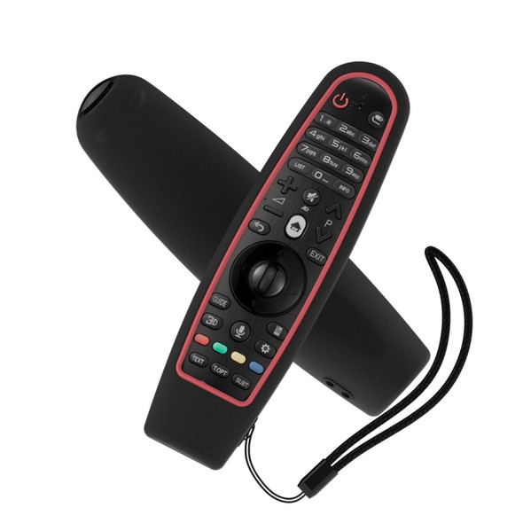 SIKAI CASE Smart TV Remote Control Protective Sleeve Remote Control Color Matching Silicone Sleeve Suitable For LG AN-MR600 / AN-MR650(Black+Red)