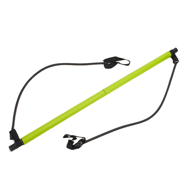 Adjustable Length Pilates Rod Yoga Rod Exercise Stretching Belt Squat Resistance Rope Home Fitness Equipment(Green)
