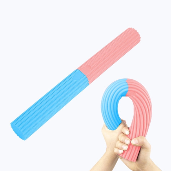 Silicone Multifunctional Fitness Bar Rehabilitation Training Arm Strength Bar Wrist Strength Forging Resistance Bar(Light Blue + Pink)