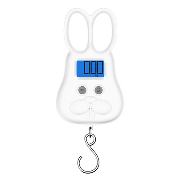 2 PCS Rabbit Shape Electronic Scale Express Scale Cartoon Portable Hanging Scale Charge Style(White)