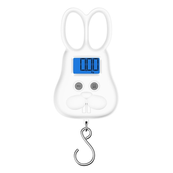 2 PCS Rabbit Shape Electronic Scale Express Scale Cartoon Portable Hanging Scale Battery Style(White)