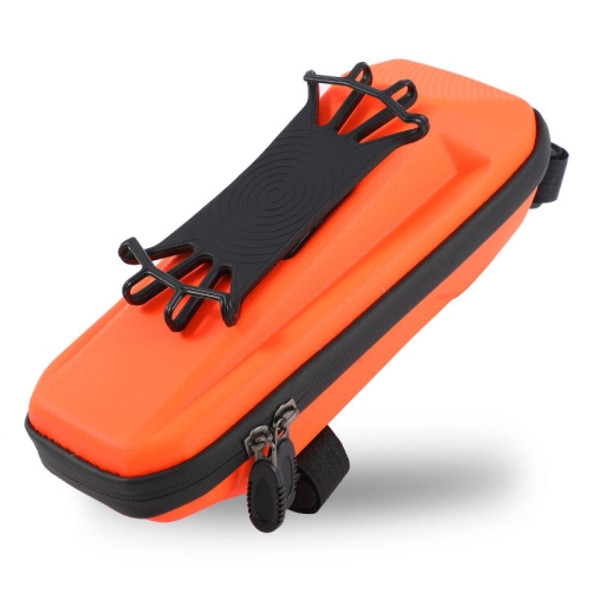 WEST BIKING YP0707263 Bicycle Outdoor Front Beam Bag EVA Hard Shell Phone Bag(Orange)