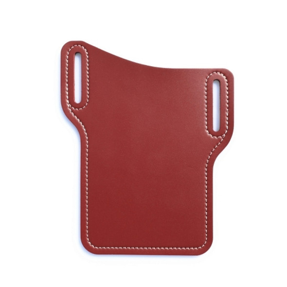 2 PCS Men PU Leather Outdoor Sports Waist Belt Hanging Mobile Phone Bag(Red)