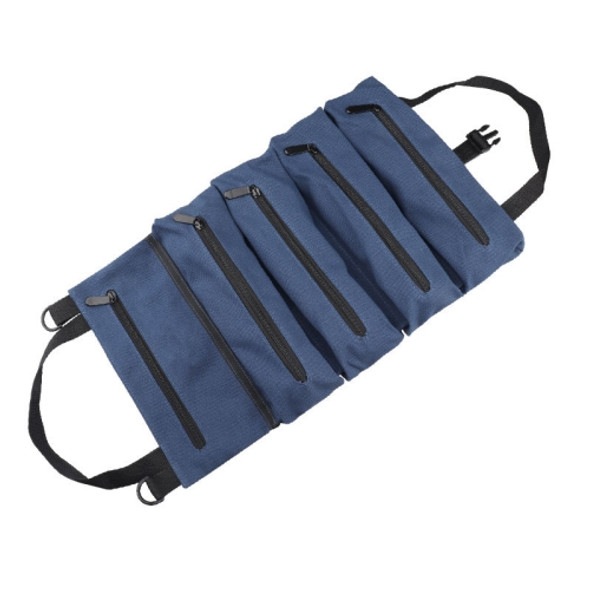 Car Canvas Tool Hanging Bag Electrician Package Car Tool Bag(Blue )