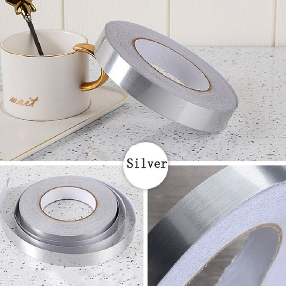 2 PCS Home Decoration Self-Adhesive Ceiling Beauty Sideline Tile Beauty Seam Sticker, Specification: 10cmx10m(Brushed Silver)