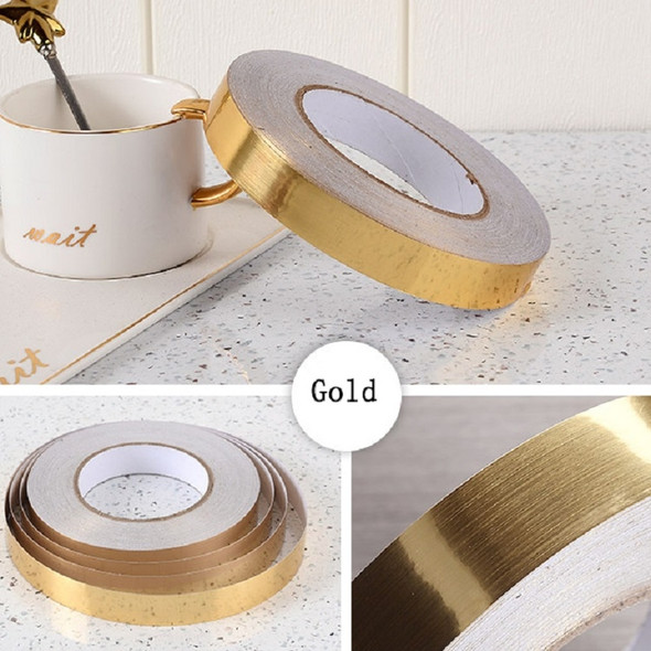 2 PCS Home Decoration Self-Adhesive Ceiling Beauty Sideline Tile Beauty Seam Sticker, Specification: 5cmx10m(Brushed Gold)