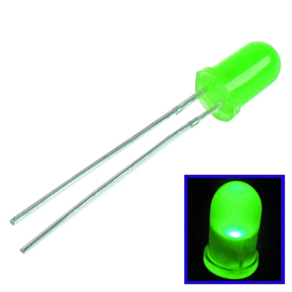 1000pcs 5mm Green Light Round LED Lamp (1000pcs in one packaging, the price is for 1000pcs)(Green)