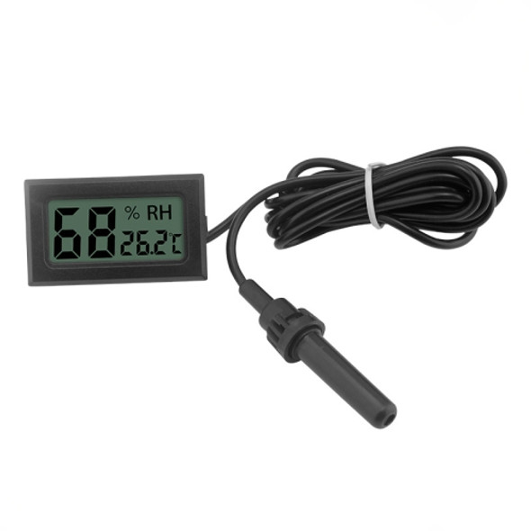 2 PCS Embedded Mini Household Vehicle Temperature And Humidity Meter Multi-Function Digital Temperature Humidity Meter(Black)