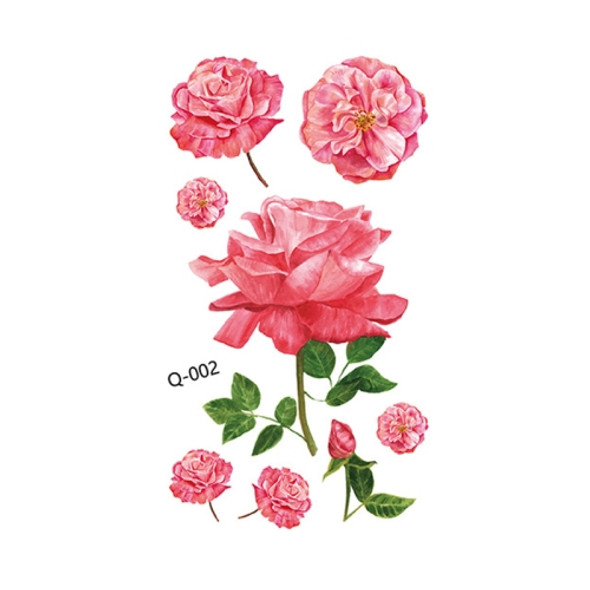 50 PCS Literary Small Fresh Flower Tattoo Sticker Rose Waterproof Lasting Arm Sticker(Q-002)