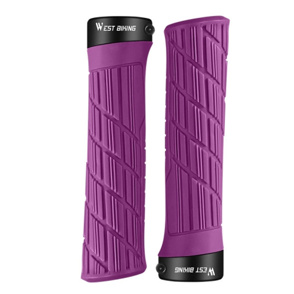 WEST BIKING Bicycle Anti-Skid And Shock-Absorbing Comfortable Grip Cover(Purple)