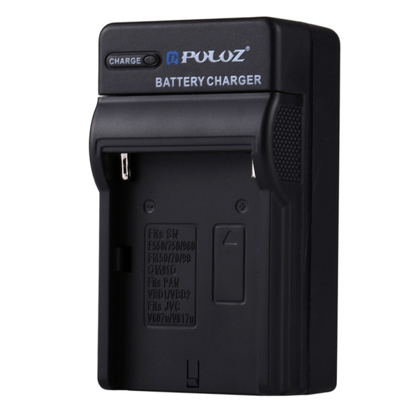 PULUZ EU Plug Battery Charger with Cable for  Sony NP-F550 / F970 / F960 / F770 / F750 / F570 Battery