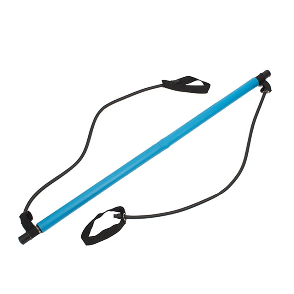 Adjustable Length Pilates Rod Yoga Rod Exercise Stretching Belt Squat Resistance Rope Home Fitness Equipment(Blue)