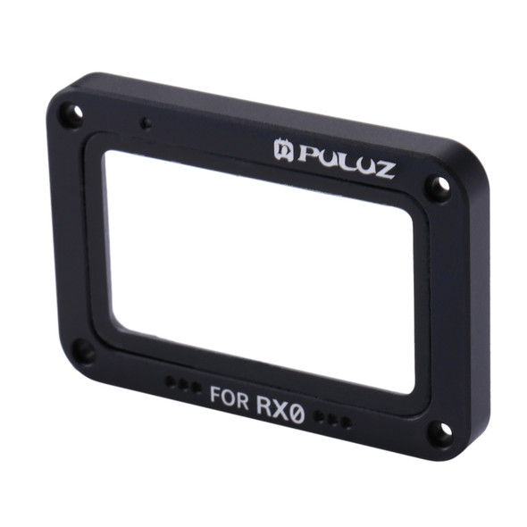 PULUZ Aluminum Alloy Flame + Tempered Glass Lens Protector for Sony RX0 / RX0 II, with Screws and Screwdrivers(Black)