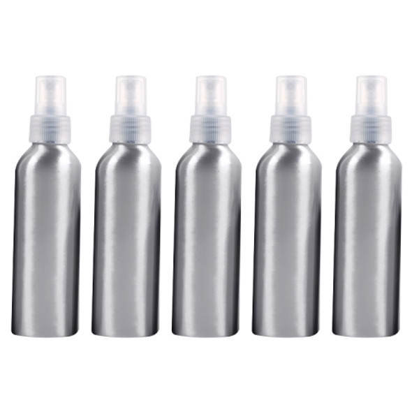 5 PCS Refillable Glass Fine Mist Atomizers Aluminum Bottle, 150ml(Transparent)