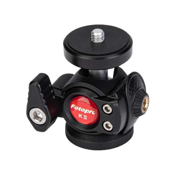 Fotopro KII K2 Ball Head Tripod Mount with 1/4 Expansion Hole (Black)